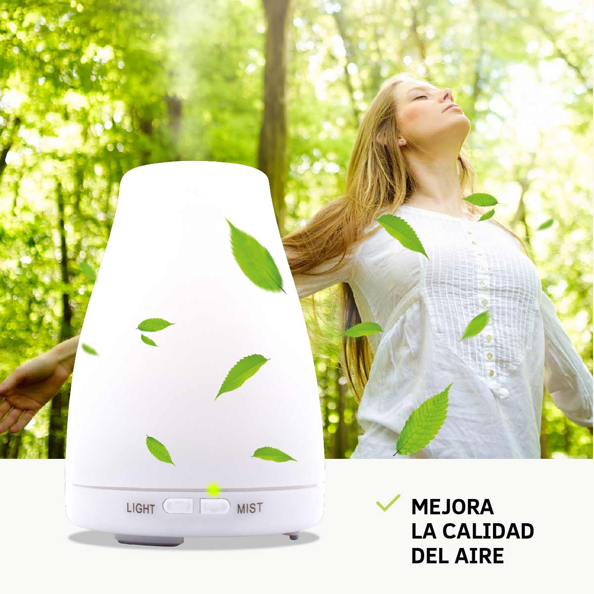 Brumizador Humidificador Ultrasónico White 100 ml - Imagen 5