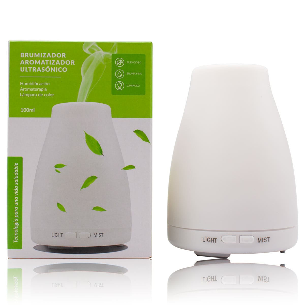 Brumizador Humidificador Ultrasónico White 100 ml