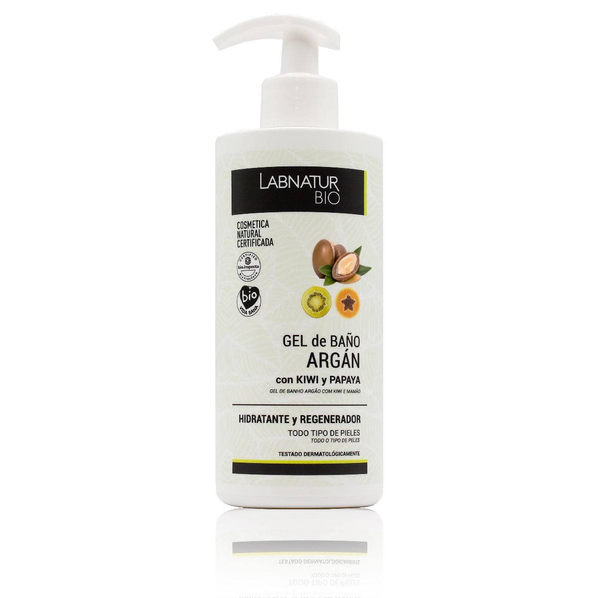Gel de Baño BIO Argán, Kiwi y Papaya Labnatur 450 ml