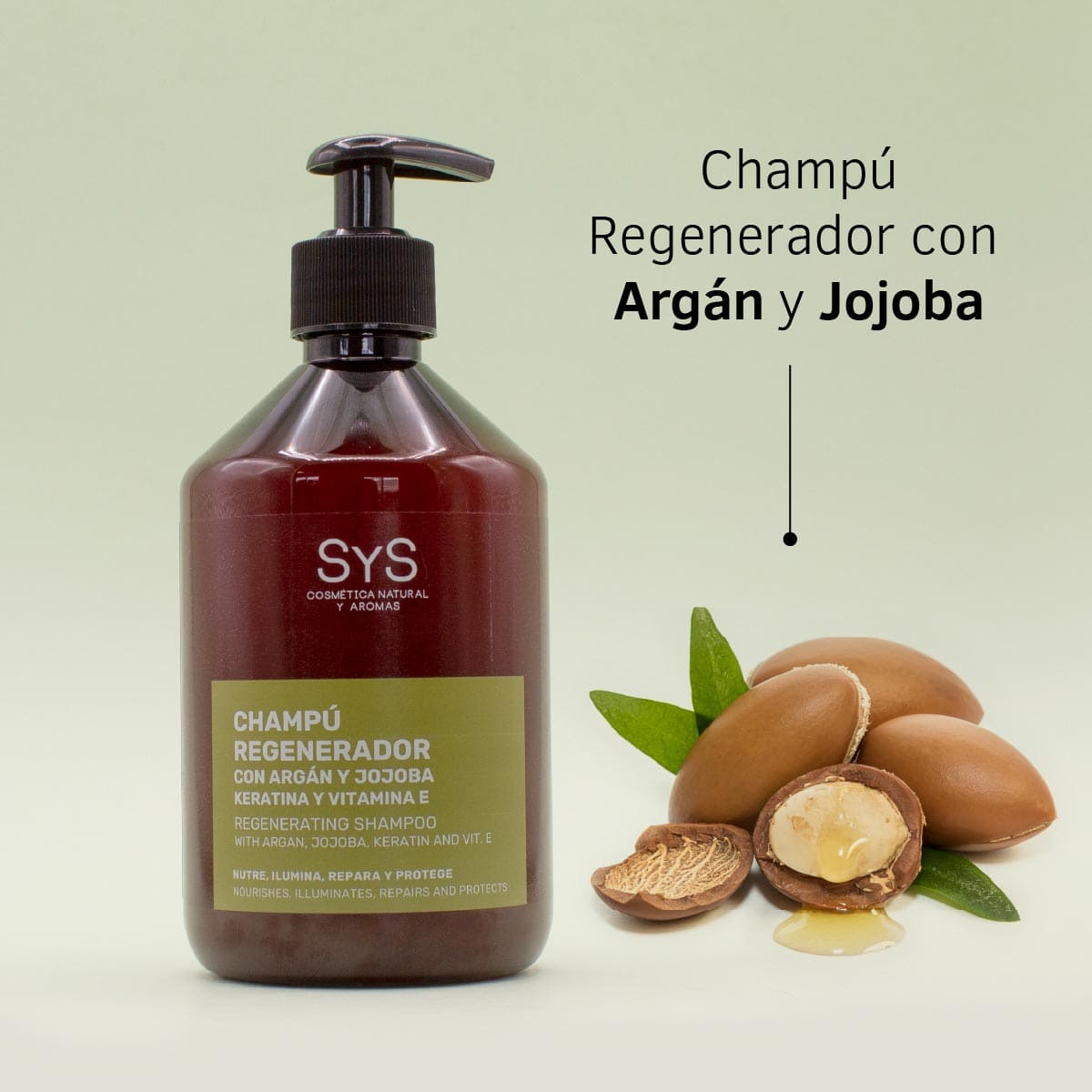 Champú Regenerador con Argán y Jojoba Labnatur 500 ml - Imagen 2