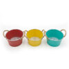 Cubo Metal color y asas Yute Natural