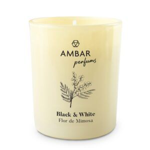 Vela Black & White Flor de Mimosa Ambar 125 g