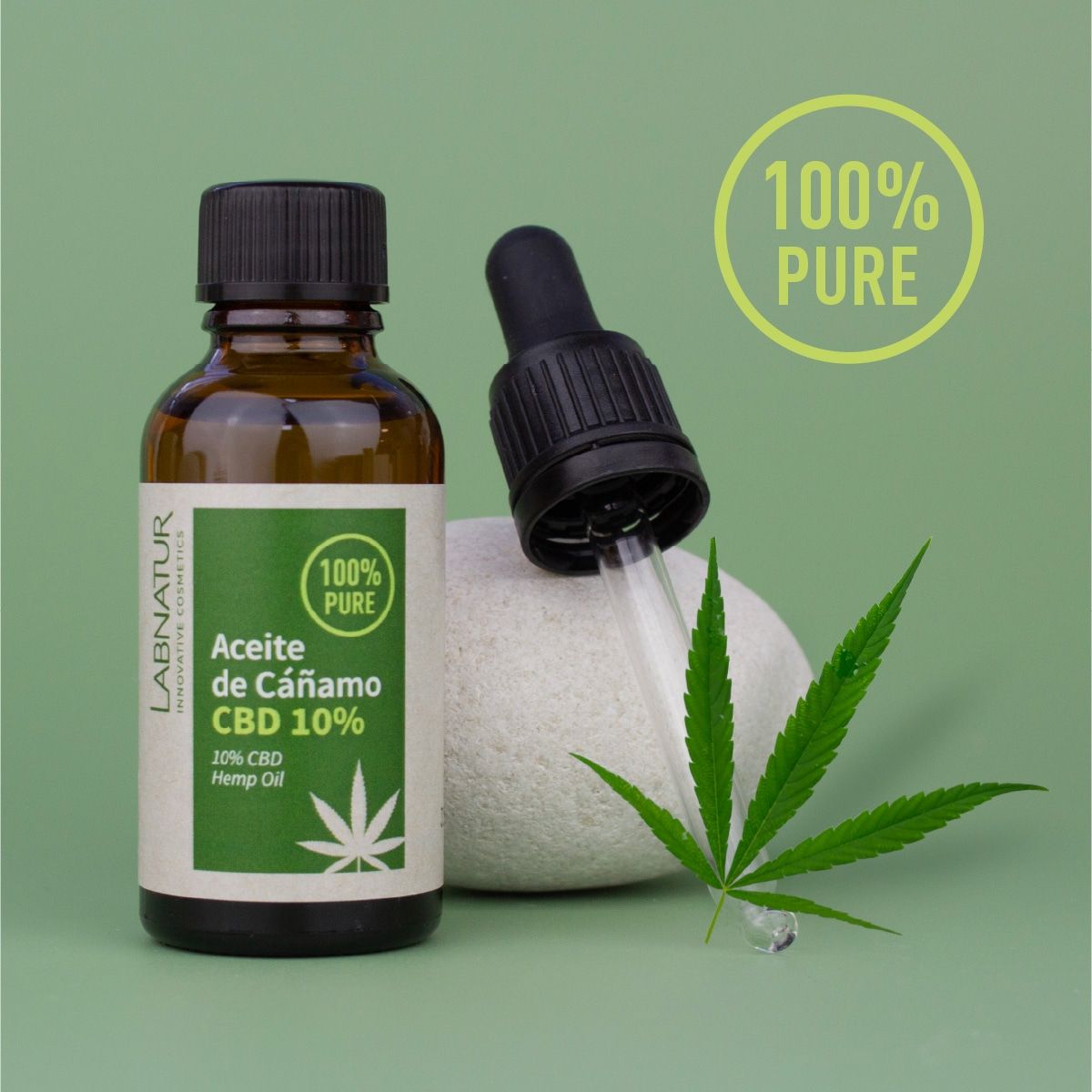Aceite de Cáñamo 100% Puro con 10% CBD Labnatur 30 ml - Imagen 3