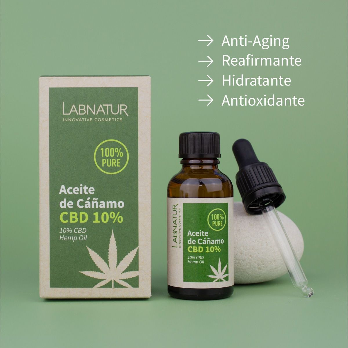 Aceite de Cáñamo 100% Puro con 10% CBD Labnatur 30 ml - Imagen 2