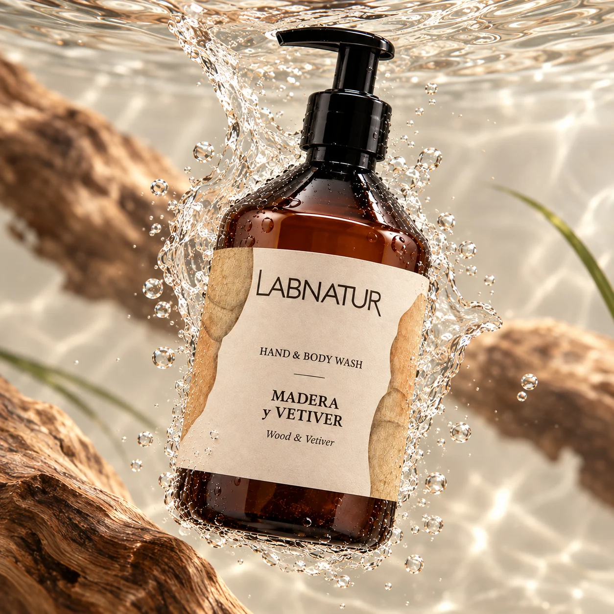Alternative view of Jabón Manos y Cuerpo Madera y Vetiver Labnatur 500ml
