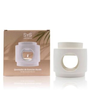 Quemador de Esencias Nordic Cerámica color Blanco SyS Aromas