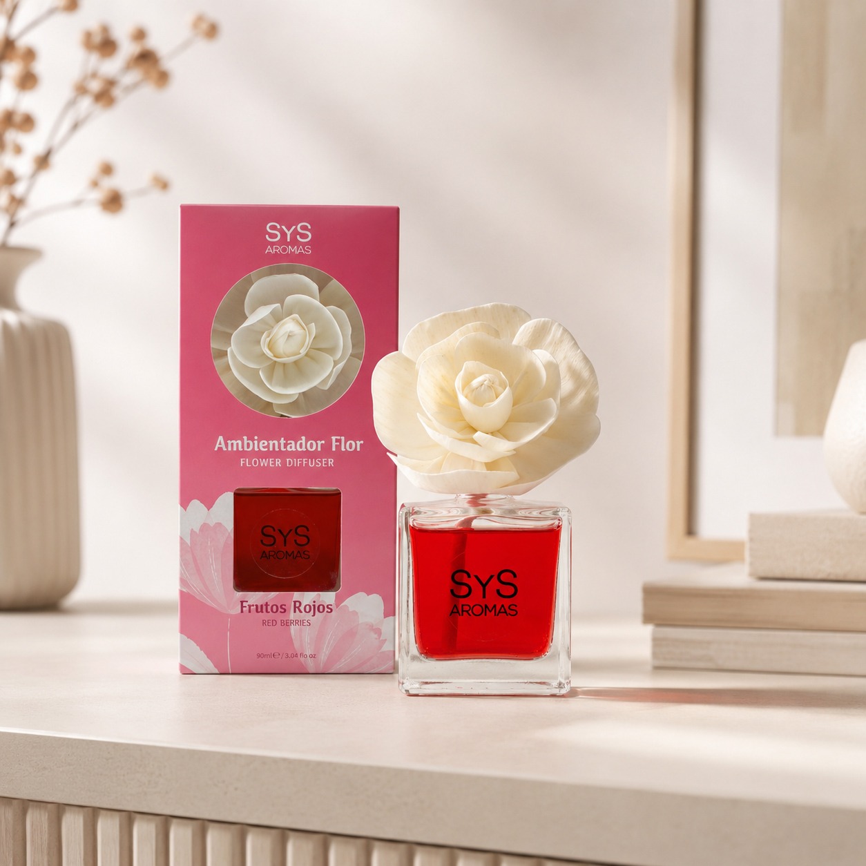 Ambientador Flor Perfumada Frutos Rojos SyS 90 ml - Imagen 3