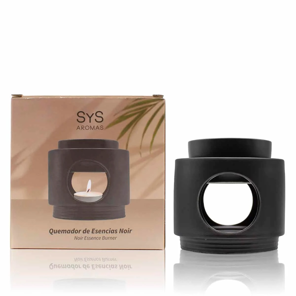 Quemador de Esencias Nordic Cerámica color Negro SyS Aromas
