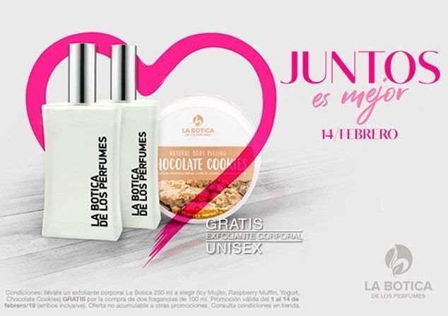 En La Botica de los Perfumes, “Juntos es Mejor” en San Valentín